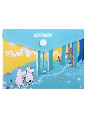 Папка-конверт А6 на кнопке MOOMIN "Муми-тролль и Фрекен Снорк в лесу