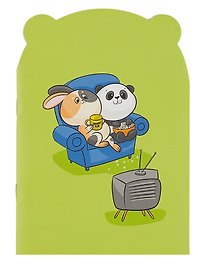 Записная книжка 120*170 32л "ПРИЯТЕЛИ" фигурная вырубка, карт.обл., мат.ламинация, скоба