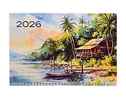 Календарь квартальный 2026г 297*695 "Наедине с природой" настенный, трёхблочный, спираль