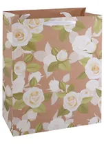Пакет А4 26*32*12 "Белые розы" жен., бум., мат.плёнка