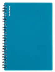 Тетрадь 80 листов, клетка, "Reef" спираль, бирюзовый, Erich Krause