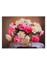 Алмазная мозаика Нежный букетик (FS001) (30х40см) (блест.) (c подрамн.) (с полн. заполн.) (32цв.) (Рыжий Кот) (6+) (коробка)