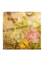 Салфетки бумажные Букет роз с бабочками (335508) (33х33см) (набор/20шт.) (Страна Карнавалия) (упаковка)