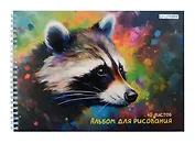 Альбом для рисования Listoff, "Енотик", А4, 40 листов, на гребне