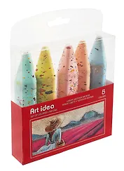 Мелки цветные 5 штук, толстые, Art idea