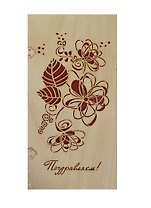 Открытка деревянная Поздравляем Цветы (31611-46) (Эстетика)