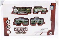 Железная дорога Военный (410см) (свет звук) (Т54444) (5+) (чемоданчик)