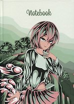 Книга для записей А5 96л кл. "Аниме Девушка" 7БЦ, мат.ламинация