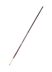 Кисть художественная Вернисаж, синтетика бордовая, круглая, длинная ручка №0, Гамма