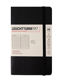 Записная книжка «Classic» А6, 61 листов в линейку, черный, Leuchtturm1917