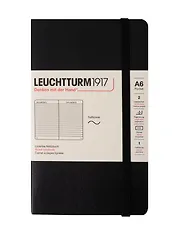 Записная книжка A6, 61 лист в линейку "Classic", мягкая обложка, черный, Leuchtturm1917