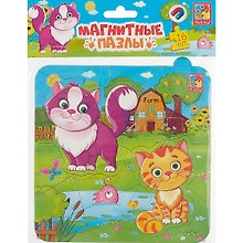 Пазл «Котики» 16 элементов, магнитный, Vladi Toys