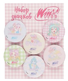 Набор значков «Winx», 6 штук