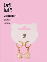 Сережки Черепаха (2шт) (металл) (12-10192025-D65) (Lafilaf)