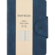 Записная книжка «Snap book. No 6» А6, 80 листов в линейку, экокожа, Listoff