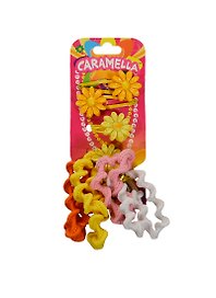 Набор заколок Ромашка (21621) (2 резинки+2 заколки+8 круч. резинок) (Caramella) (упаковка)