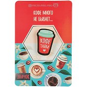 Значок деревянный Кофе тайм