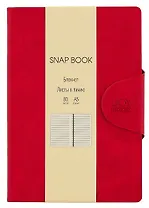 Книга для записей. А5 80л лин. "Snap book. No 5" иск.кожа, тв.переплет, магн. клапан, термотеснение, ляссе, инд. уп.