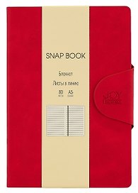 Книга для записей. А5 80л лин. "Snap book. No 5" иск.кожа, тв.переплет, магн. клапан, термотеснение, ляссе, инд. уп.