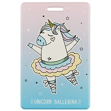 Чехол для карточек Unicorn ballerina фиолетовый градиент (ДК2018-139)