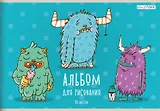 Альбом для рисования Listoff, "Монстрики", А4, 10 листов, на скрепке