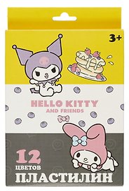 Пластилин «Hello Kitty&friends», 12 цветов, 240 г, со стеком, Centrum