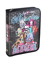 Папка для тетрадей «Monster High» А4, пластик, на молнии, Academy Style