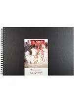 Блокнот для зарисовок 42*30см 80л "Art Creation" 110г/м2, 7БЦ, спираль, черный, Fabriano 