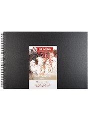 Блокнот для зарисовок 42*30см 80л "Art Creation" 110г/м2, 7БЦ, спираль, черный, Fabriano 