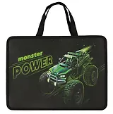Папка для тетрадей А4 "МОНСТР-ТРАК" полипропилен, 34*25*9,5см, молния, дно с расширением, текст.ручки, УФ-печать