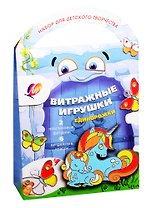 Набор красок по стеклу с трафаретом Единорожки (30С 1920-08) (2 фигурки+6 красок)