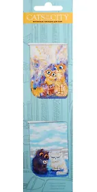 Магнитные закладки Cats in the City (синий)