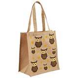 Сумка джутовая M Совы (32х34х18) (12-Eline-2-M)