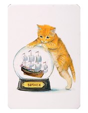 Магнит Кот шар Кораблик (Воронеж) (картон) (МК/221/801)