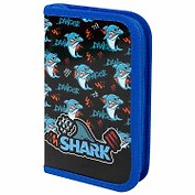 Пенал 1 отделение "Angry shark" 19*11 см