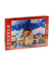 Пазлы 500 Город у реки (П500-0582) (500х345) (Рыжий кот) (3+) (коробка)