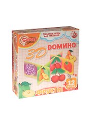 Домино «Фрукты» 3D, 12 мини-пазлов, Smart Games