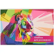 Альбом для рисования Academy Style, "Аниме Лис/Лев", А4, 20 листов, на склейке, в ассортименте