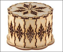 Заготовка деревянная, Полноцвет, Шкатулка, "Круглая Ажурная"