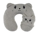 Подушка на шею с маской «Котик», (30х30 см)