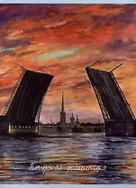 Тетрадь А4 48л кл. "Питерская романтика" скрепка, мел.картон, выб.лак, мат.ламинация