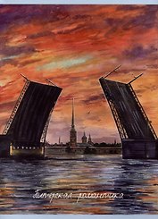Тетрадь А4 48л кл. "Питерская романтика" скрепка, мел.картон, выб.лак, мат.ламинация