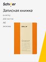 Записная книжка А6 100 листов в клетку оранжевый, Schiller