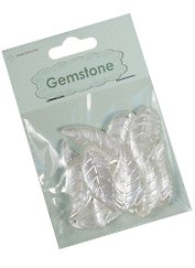 Бусины «Листочки», 33х14 мм, 12 штук, пластик