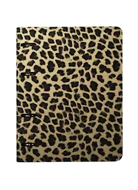 Папка-обложка для тетради со сменными блоками «Leopard», 4 кольца, А5, кожзам - Infolio