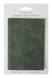 Обложка для паспорта (темно-зеленая) (софт тач) (12-BLUEDOT-202510-A1-030)