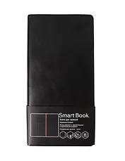 Записная книжка, (90х178мм) 80л. Listoff SMART BOOK Черный