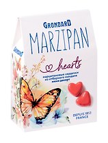 Конфеты неглазированные Сердечки марципановые, 70г
