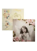 Набор салфеток для декупажа Ангелы и цветы (13309255/13308405) (2шт) (упаковка) (Froggy Art)