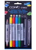 Набор маркеров «Ciao мульти» с линером, яркие цвета, 5 цветов, 0,3 мм, Copic - 0